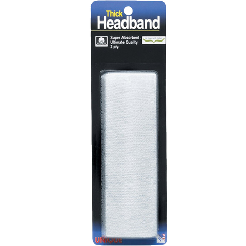 Thick 2-Ply Headband - White