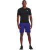 Under Armour Men's HeatGear Armour Short Sleeve in Black on model front