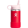Hydro Flask Kids Wide Mouth 12 oz with Straw Lid & Boot in Goji