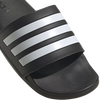 Adidas Men's Adilette Comfort in Black/White/Black toe strap top