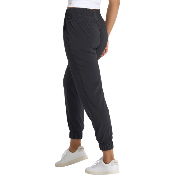 $50 Reebok Women's Black Slim Performance Cuffed Jogger Casual Pants Size S  