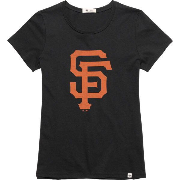 MLB SF GIANTS women's cropped t-shirt, white, SMALL, new, '47
