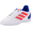 Adidas Youth Super Sala 2 in White/Solar Red/Lucid Blue front left