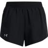 Under Armour Women's UA Fly By 3" Shorts in Black/Reflective