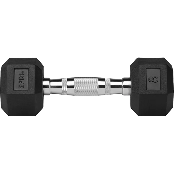 HEX 8 lb Rubber Dumbbell