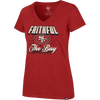 47 Brand Women's 49ers Regional Ultra Rival V-Neck in Red