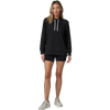 Vuori Women's Halo Oversized Hoodie in HBK-Black Heather front