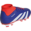 Adidas Youth Predator Club Sock FxG in Lucid Blue/White/Solar Red back right