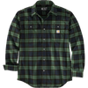 Carhartt Loose Fit Heavyweight Flannel Long-Sleeve Plaid Shirt in Frosted Balsam