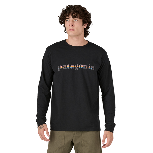 【patagonia】Men's Long-Sleeved '73 Logo Responsibili-Tee Patagonia Men's Long-Sleeved Line Logo Ridge Responsibili-Tee®