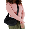 BAGGU Medium Nylon Crescent Bag over the shoulder