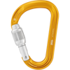 Petzl Attache Screw-Lock in Yellow locked