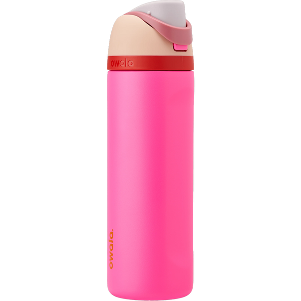 Owala FreeSip Edelstahl-Trinkflasche – 680 Ml, Isoliert, Mit Strohhalm & Deckelverschluss, BPA-frei, Orange/Hellbraun