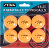 STIGA 2-Star Table Tennis Balls (6 Pack) in Orange