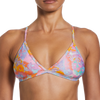 Nike Swim Women's Multi Print Lace Up Tie Back Top in Sundial