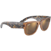 Ray Ban Mega Wayfarer in Transparent Brown/Gold front left