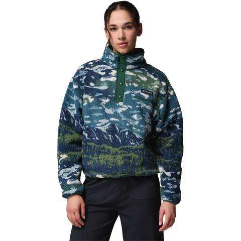 Women's Helvetia II Printed Crop 1/2 Snap Pullover