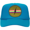 Friday Feelin Electric Rainbow Trucker Hat in Blue