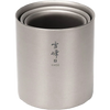 Snow Peak Ti-Double H450 Stacking Mug nested