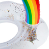 Big Mouth Rainbow Cloud Pool Float glitter detail