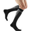 CEP Compression Men's UltraLight Tall Compression Socks in Black/Grey left on model