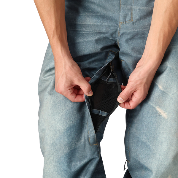 686 Denim Burton Denim Snowboard Pants Mens Men's Deconstructed