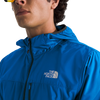 The North Face Higher Run Wind Jacket in Hero Blue Front Logo