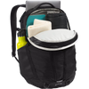 The North Face Surge in 4HF-TNF Black/TNF Black/NPF unzipped and loaded