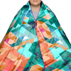 Rumpl The Original Puffy Blanket over shoulders