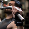Harbinger Big Grip Pro Lift Straps with model