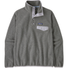 Patagonia Women's Lightweight Synchilla Snap T Pullover in Nickel with Permafrost