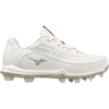 Mizuno Women's 9-Spike Advanced Finch Elite 6 Low TPU in 0000-White right outside profile