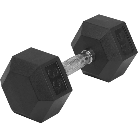 Rubber Hex Dumbbell 25 lb