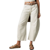 Free People Women's Good Luck Mid Rise Barrel Jeans in Milk
