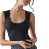 Free People Women's Clean Lines Muscle Cami in 0010-Black