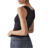 Free People Women's Clean Lines Muscle Cami in 0010-Black back