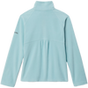 Columbia Girls Glacial Fleece Half Zip 321-Aqua Haze/Sunset Peach back