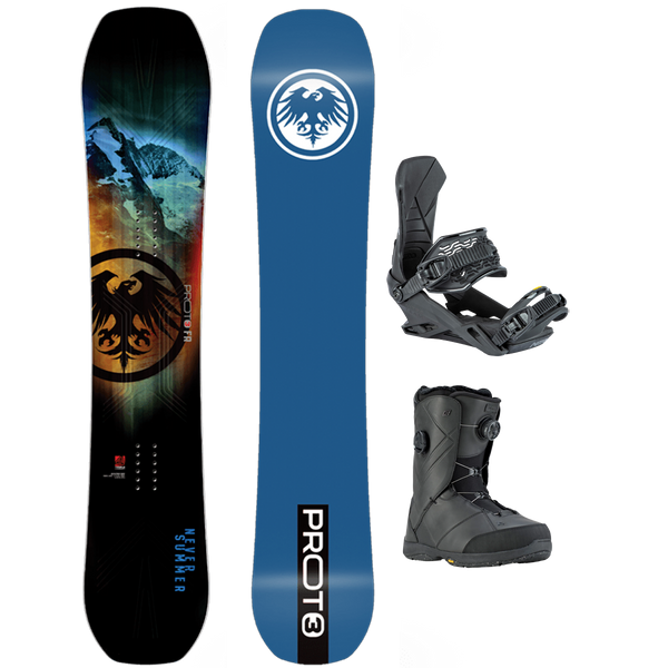 Never Summer Proto T3 FR Demo Snowboard Package – Sports Basement