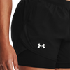 Under Armour Women's Fly By 2.0 2-in-1 Short 001-Black logo