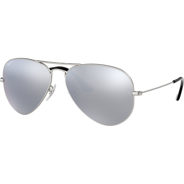 Aviator M Matte Silver Grey Mirror Sports Basement