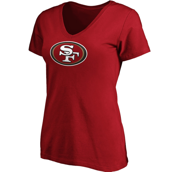 Women's 49ers V-Neck Primary Logo Short Sleeve – Sports Basement