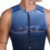 2XU Men's Aero Tri Singlet chest zipper