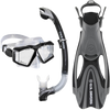 US Divers Sideview II Astro DX Snorkel & Proflex Set in Black/Silver