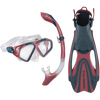 US Divers Cozumel TX Island Dry Snorkel & Proflex FX Set in Coral/Navy