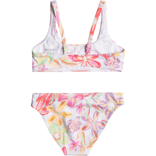 O'NEILL Girl's Scoop Neck Swimsuit - Swim Set for Girls with Matching  Bikini Top and Bottom, Multi Colored