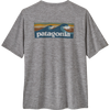 Patagonia Men's Capilene Cool Daily Graphic Shirt Waters in Abalone Blue/Feather Grey