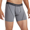 Exofficio Men's Give-N-Go 2.0 Sport Mesh 6" Boxer Brief in Steel Onyx/Black