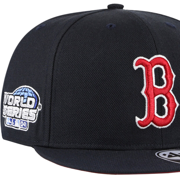47 Brand Sureshot Captain Boston Red Sox Snapback Logo Patch Hat - Red, Navy