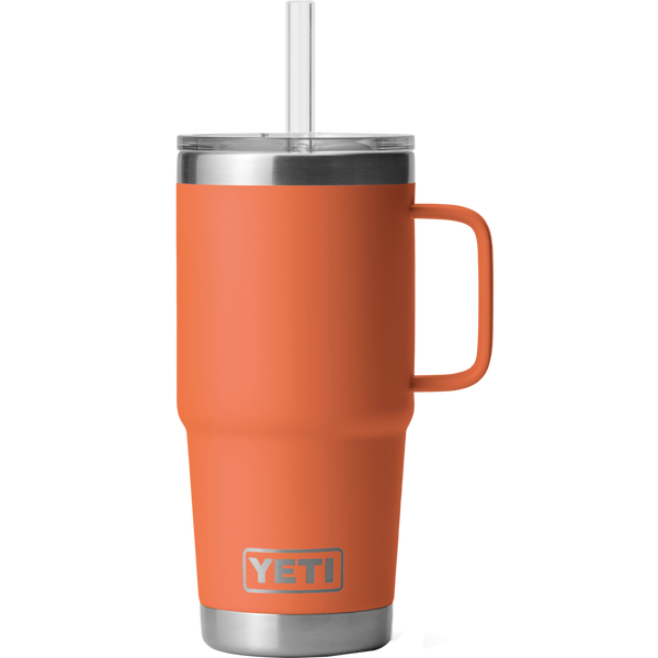 YETI Rambler 25 oz Straw Mug, Vacuum Insulated, Stainless Steel, White