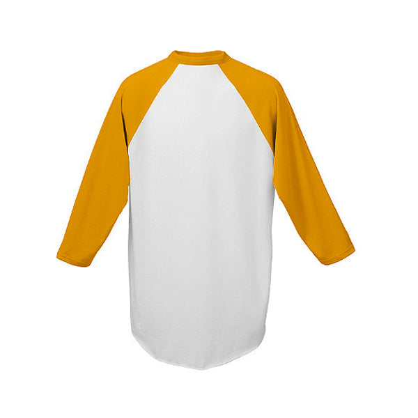 yellow white baseball tee